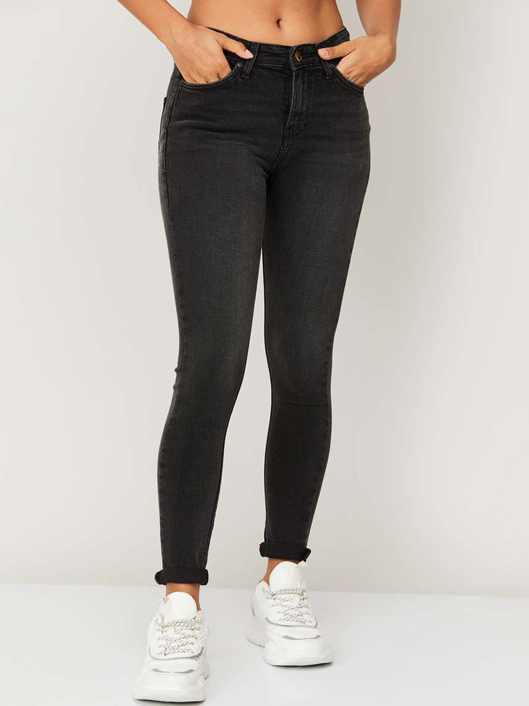 

Xpose Women Charcoal Comfort Slim Fit Stretchable Jeans