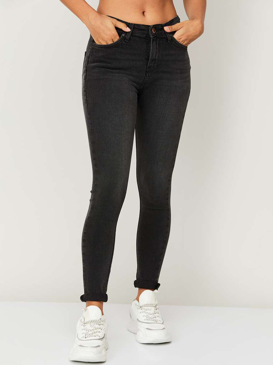 

Xpose Women Charcoal Comfort Slim Fit Stretchable Jeans
