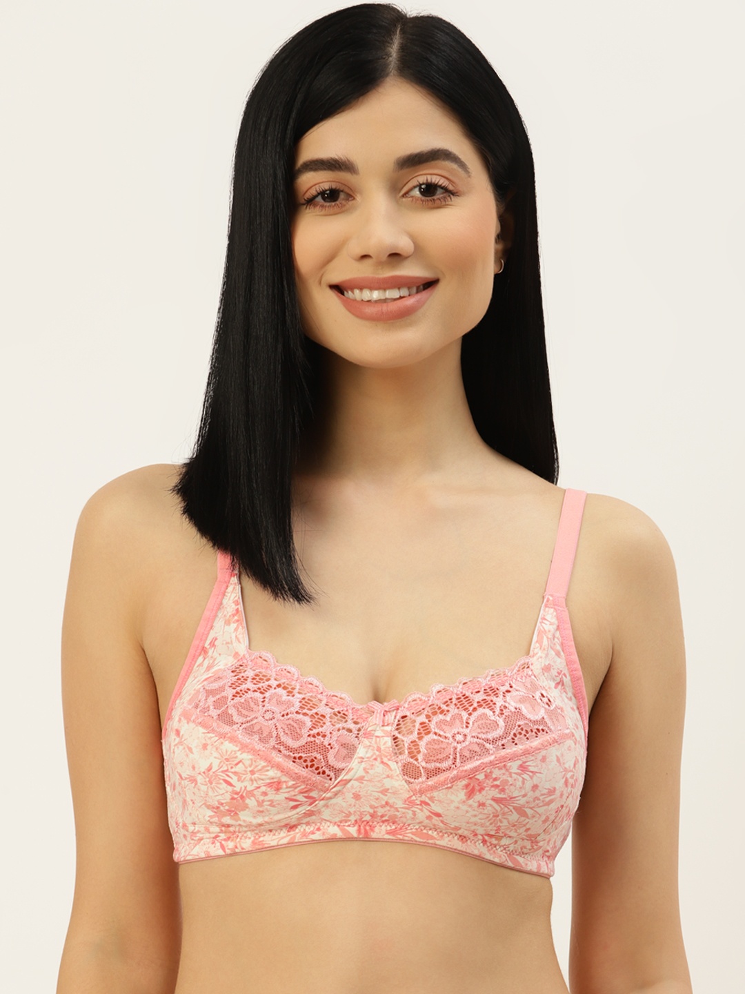 

Leading Lady Pink Floral Bra
