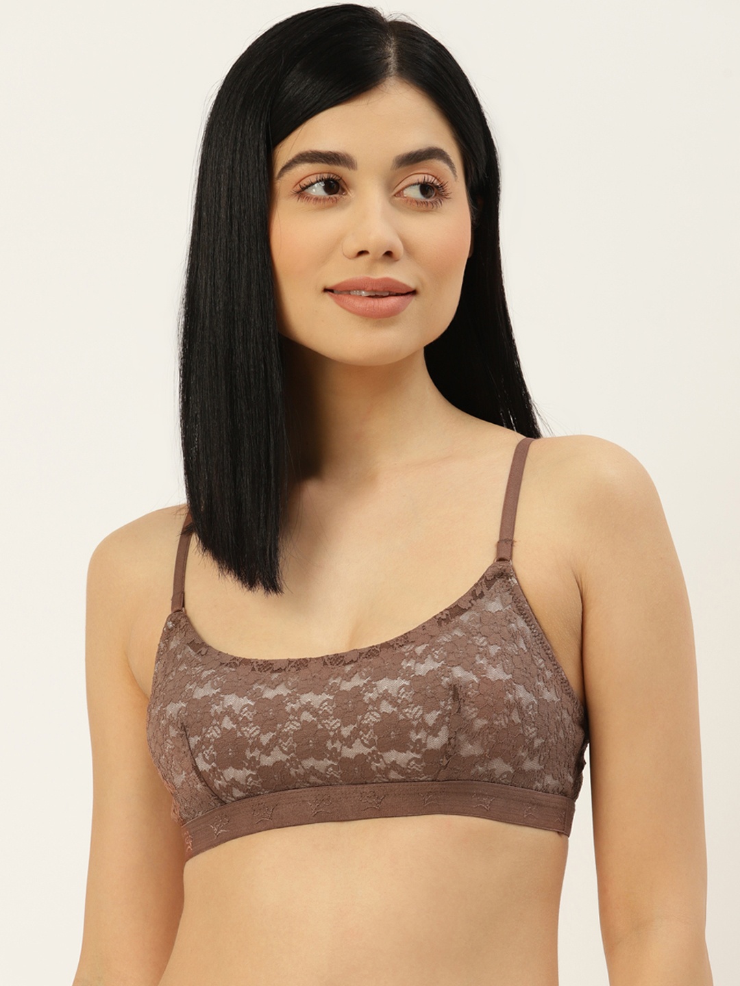 

Leading Lady Brown Floral Bralette Bra