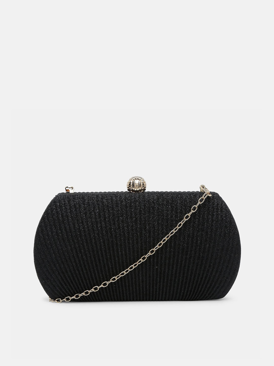 

20Dresses Black Textured Box Clutch