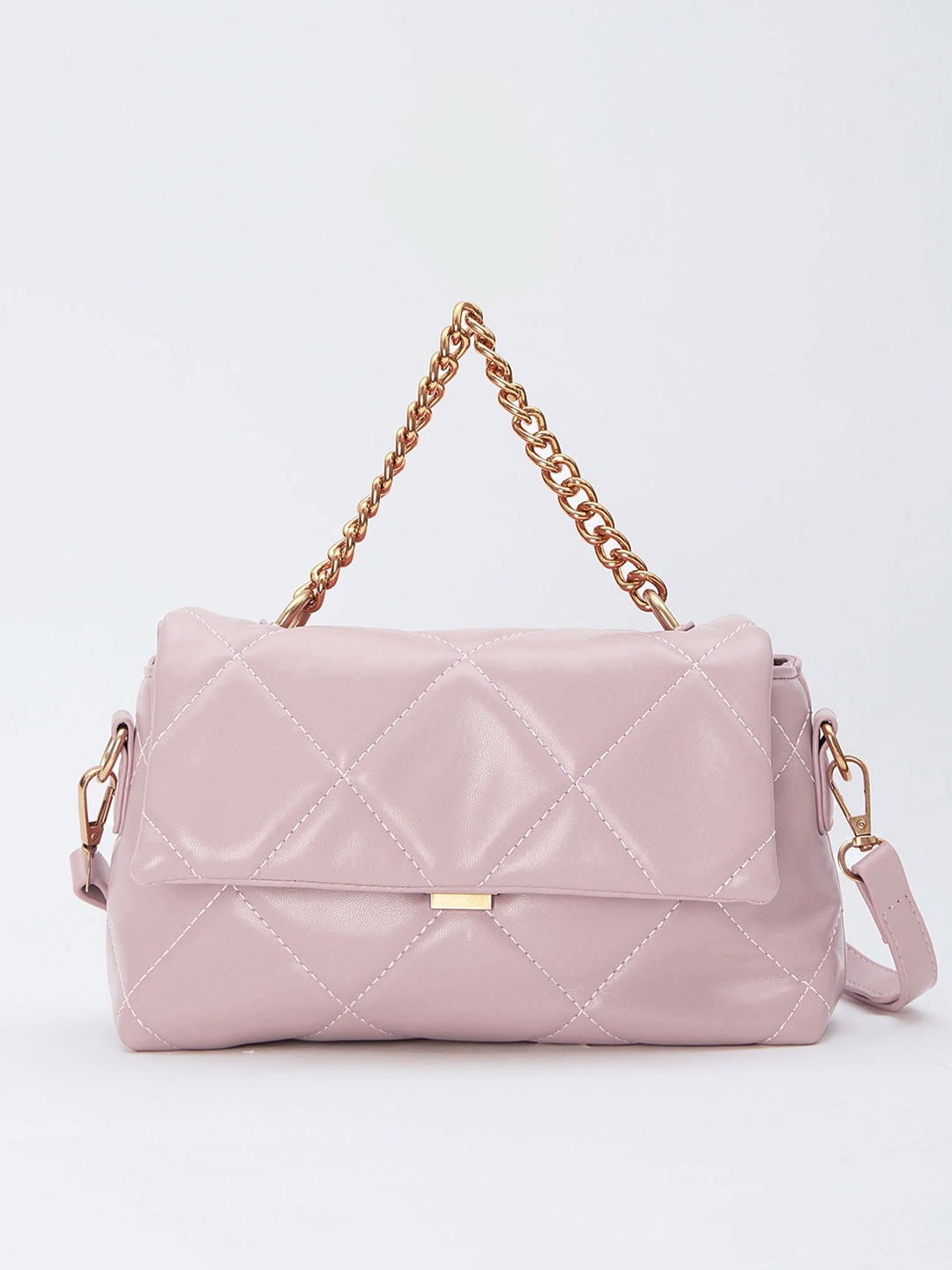 

20Dresses Pink Quilted Chain Handle Sling Bag