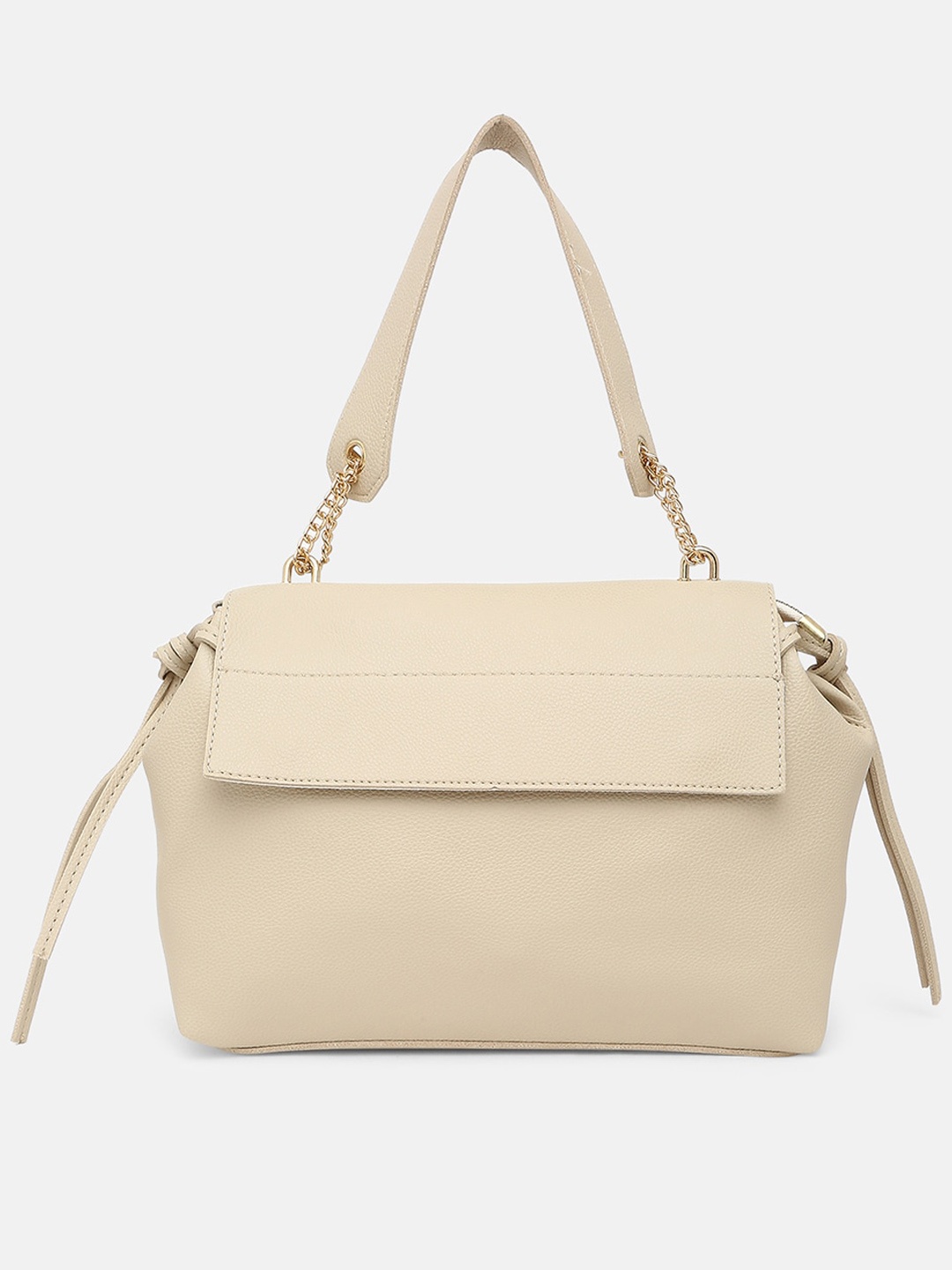 

20Dresses Beige Textured Casual Handbag