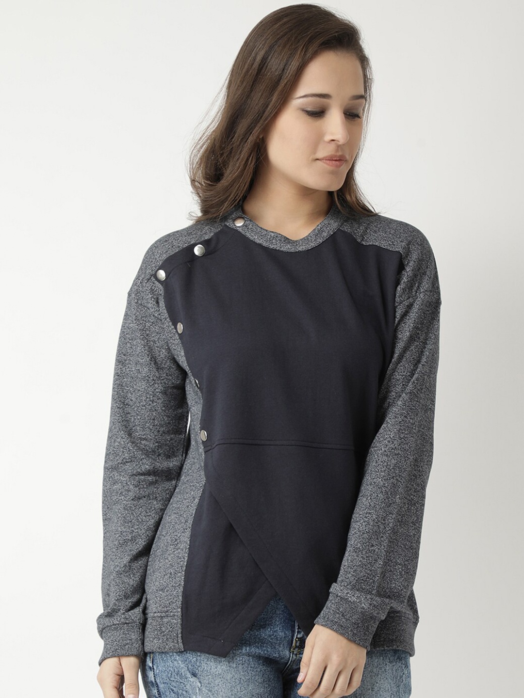 

Club York Women Navy Blue Sweatshirt