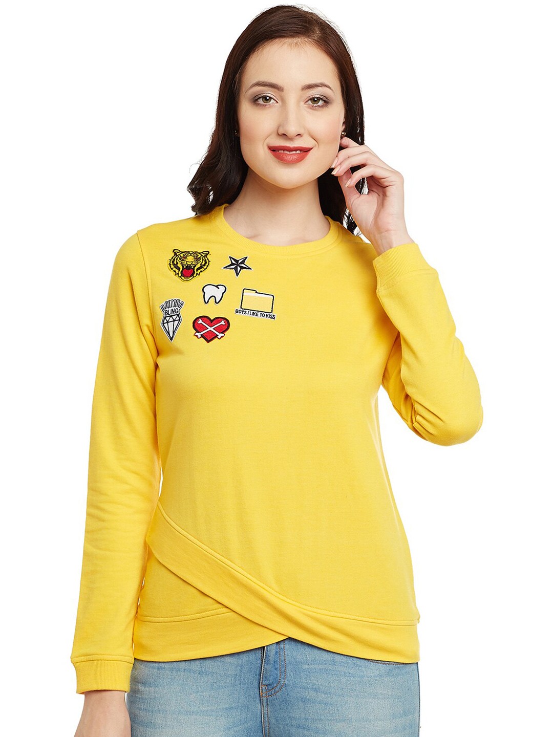 

Club York Women Yellow Sweatshirt