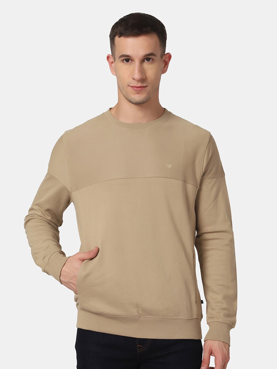 

Blackberrys Men Beige Cotton Sweatshirt