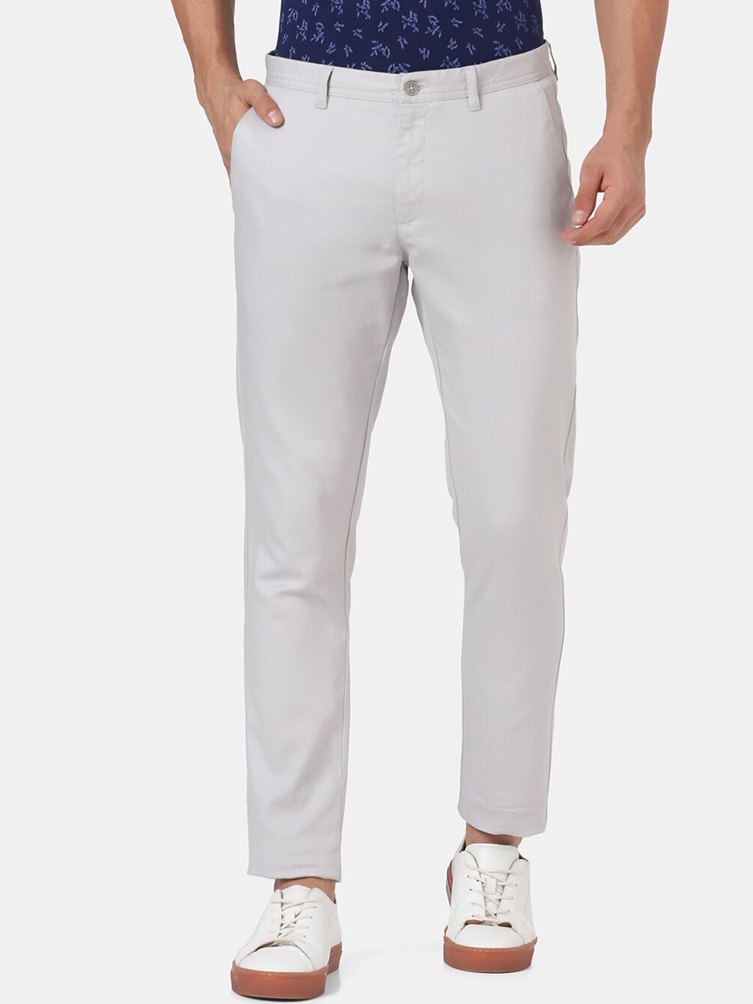 

Blackberrys Men Grey Straight Fit Trouser
