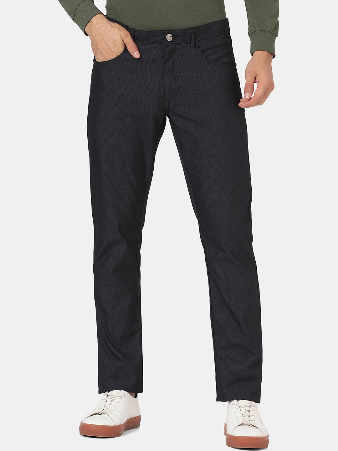 

Blackberrys Men Navy Blue Slim Fit Trouser