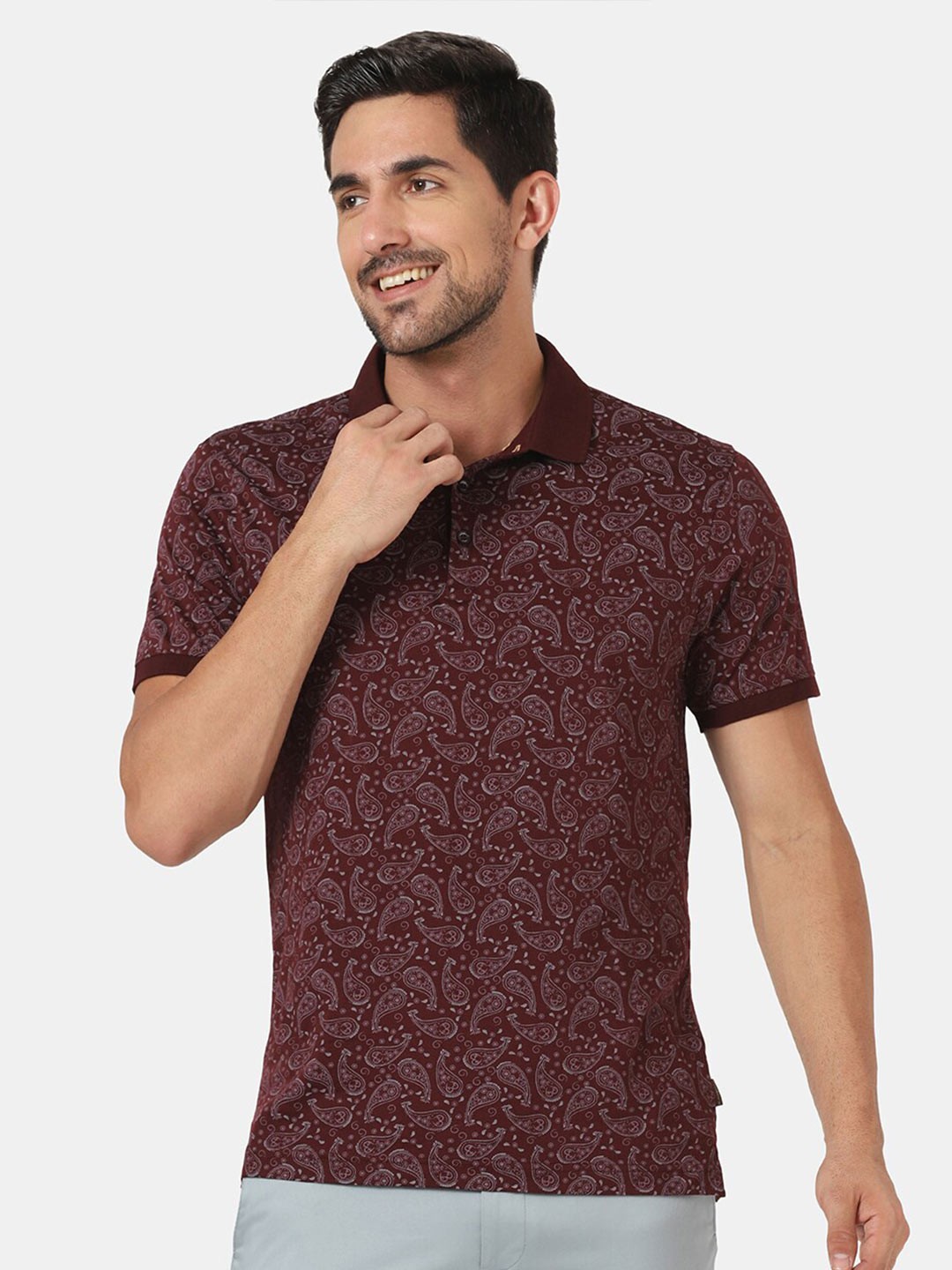 

Blackberrys Men Mercerized Polo Tshirt, Maroon