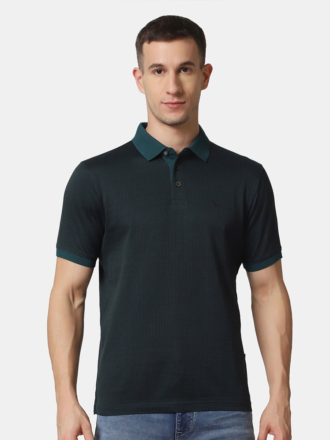 

Blackberrys Men Green Polo Collar Slim Fit T-shirt