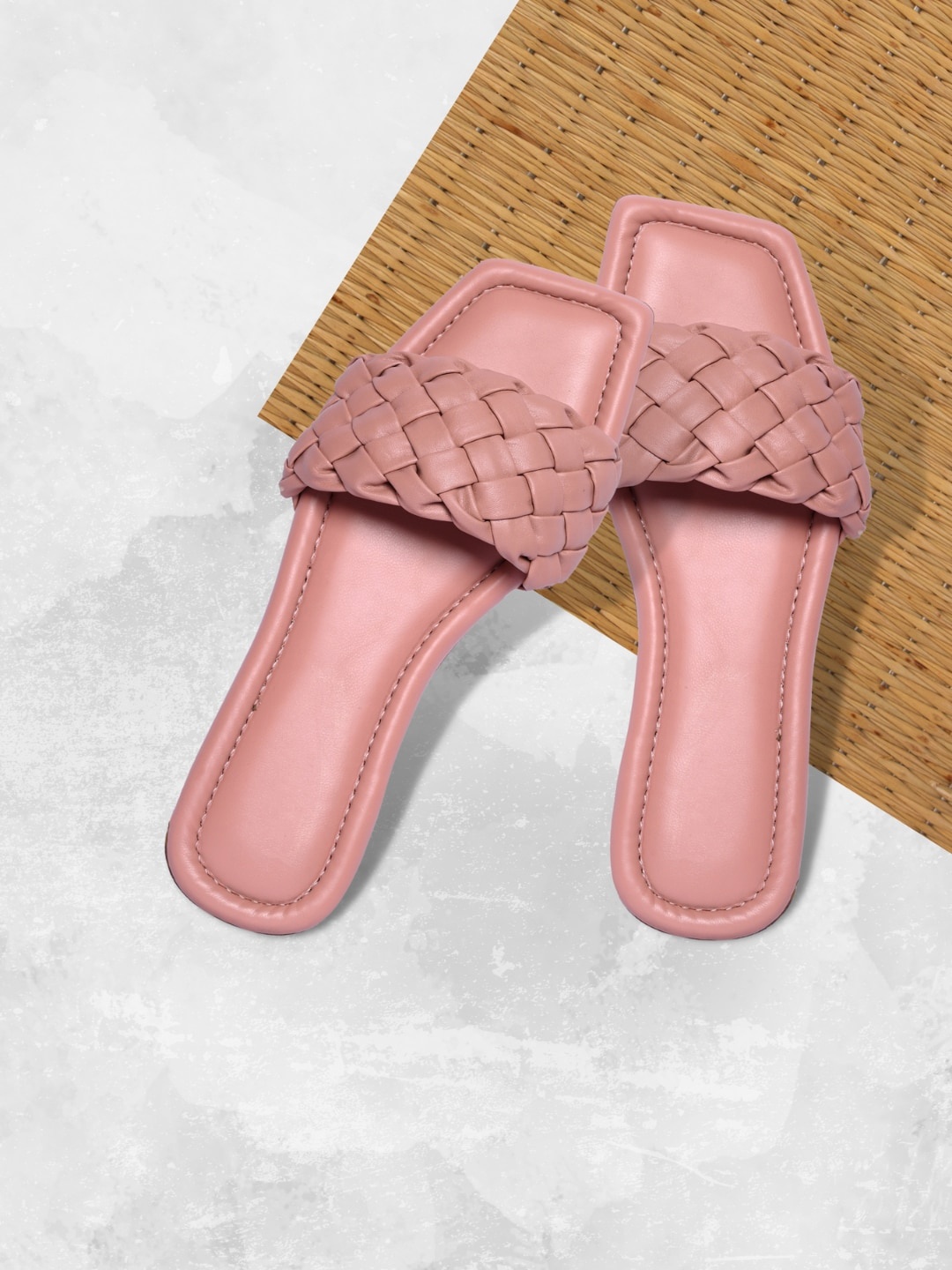

PERY PAO Women Peach-Coloured Open Toe Flats