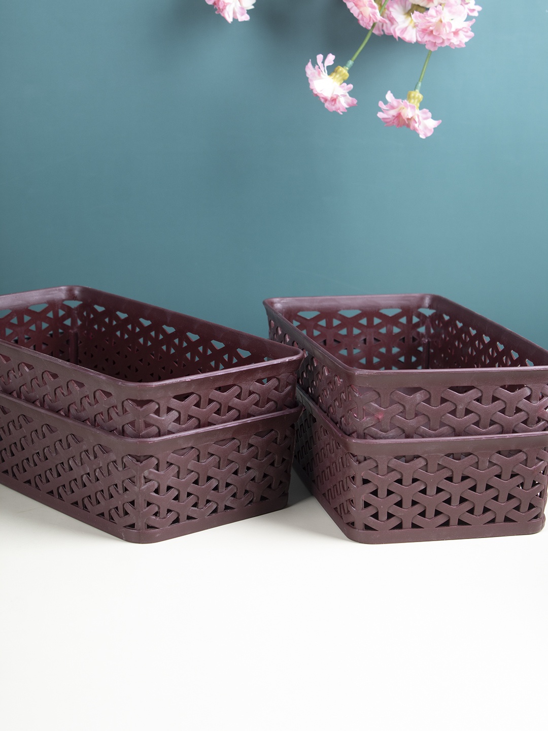 

MARKET99 Pack Of 4 Brown Kitchen Storage