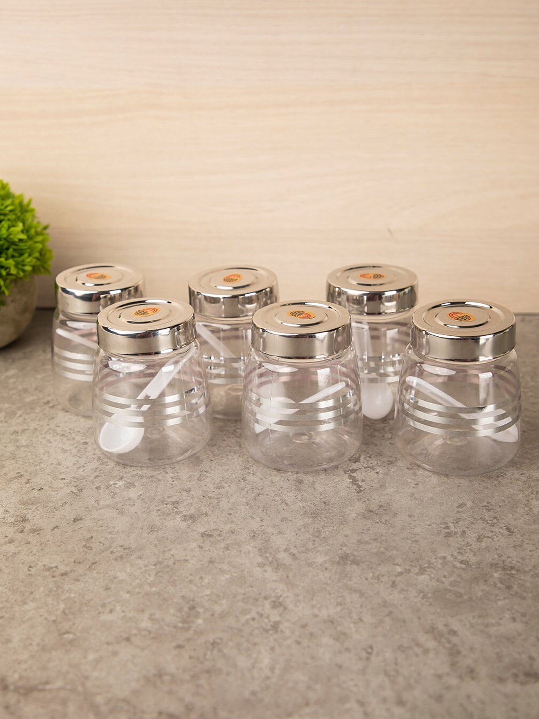 

MARKET99 Set Of 6 Transparent Jars 200ml each