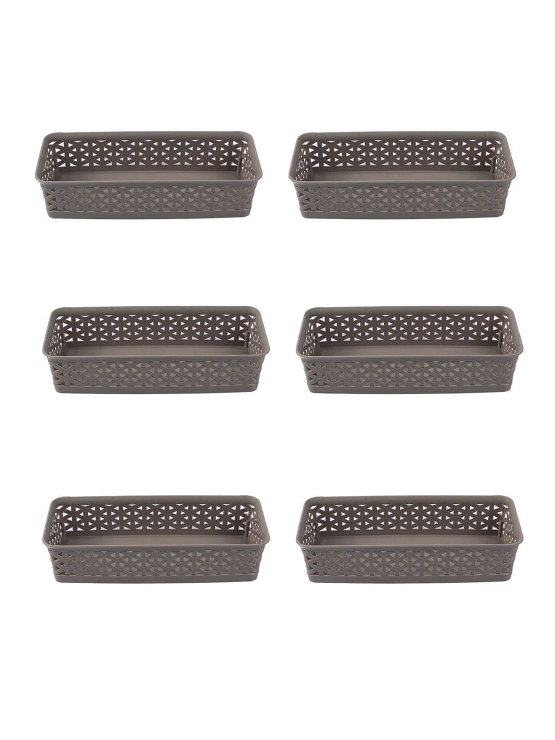 

MARKET99 Set Of 6 Solid Fruit & Vegetable Basket, Beige