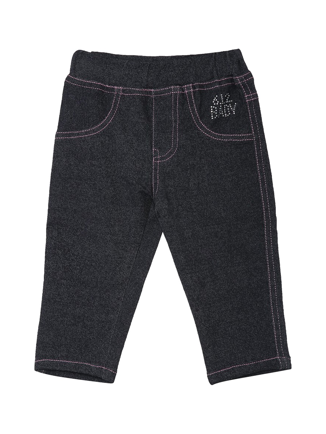 

612League Girls Blue Classic Slim Fit Clean Look Stretchable Jeans