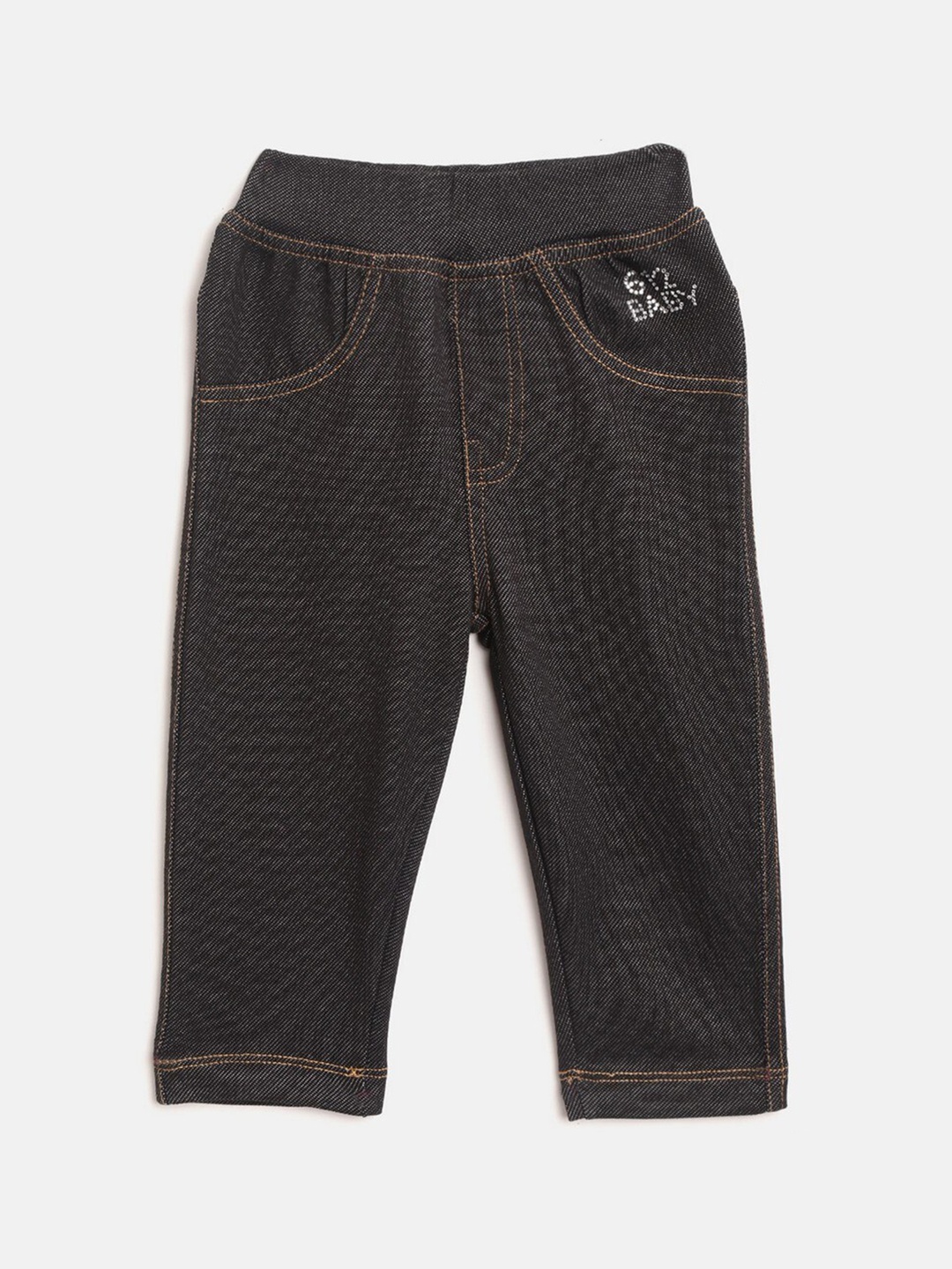 

612League Girls Black Classic Slim Fit Stretchable Jeans