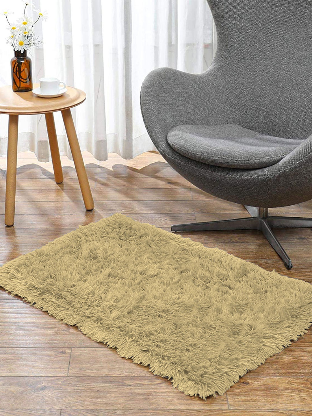 

LUXEHOME INTERNATIONAL Beige Solid 2000 GSM Doormat