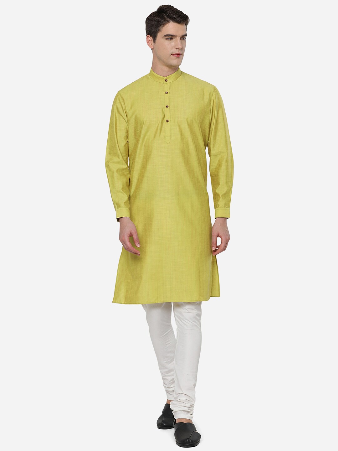

JADE BLUE Men Green Solid Kurta