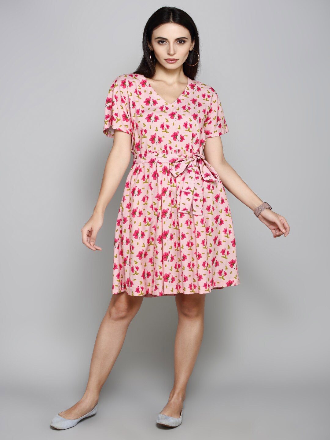 

aturabi Pink Floral Dress