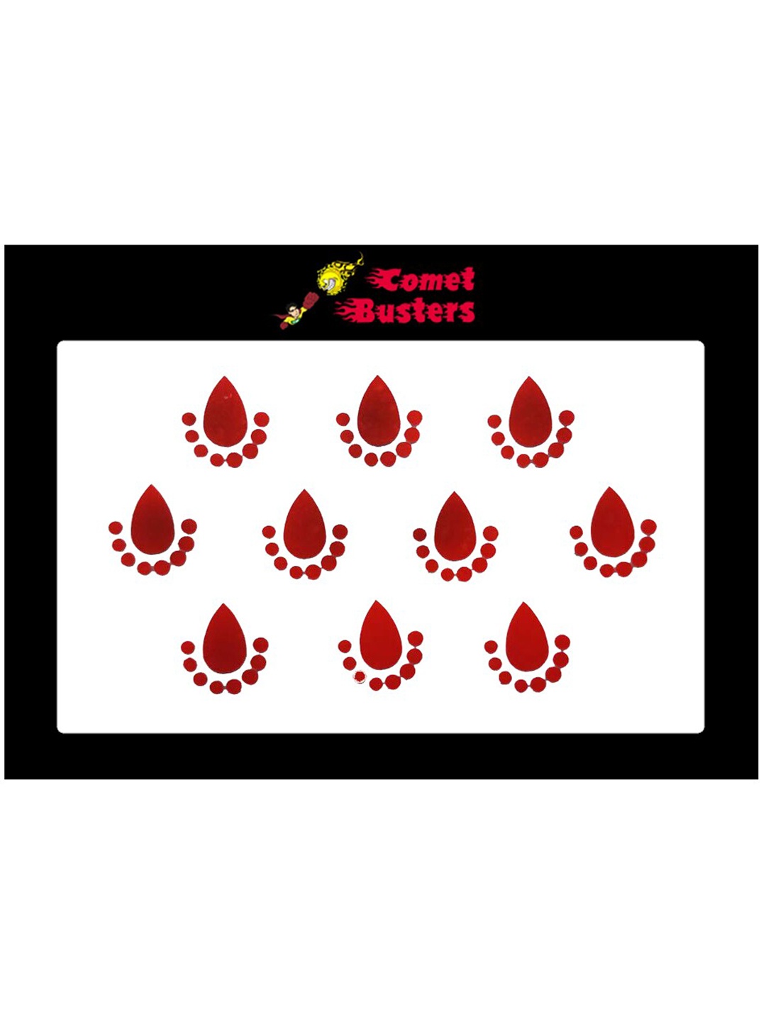 

Comet Busters 10 Pcs Maroon Solid Reusable Bindi