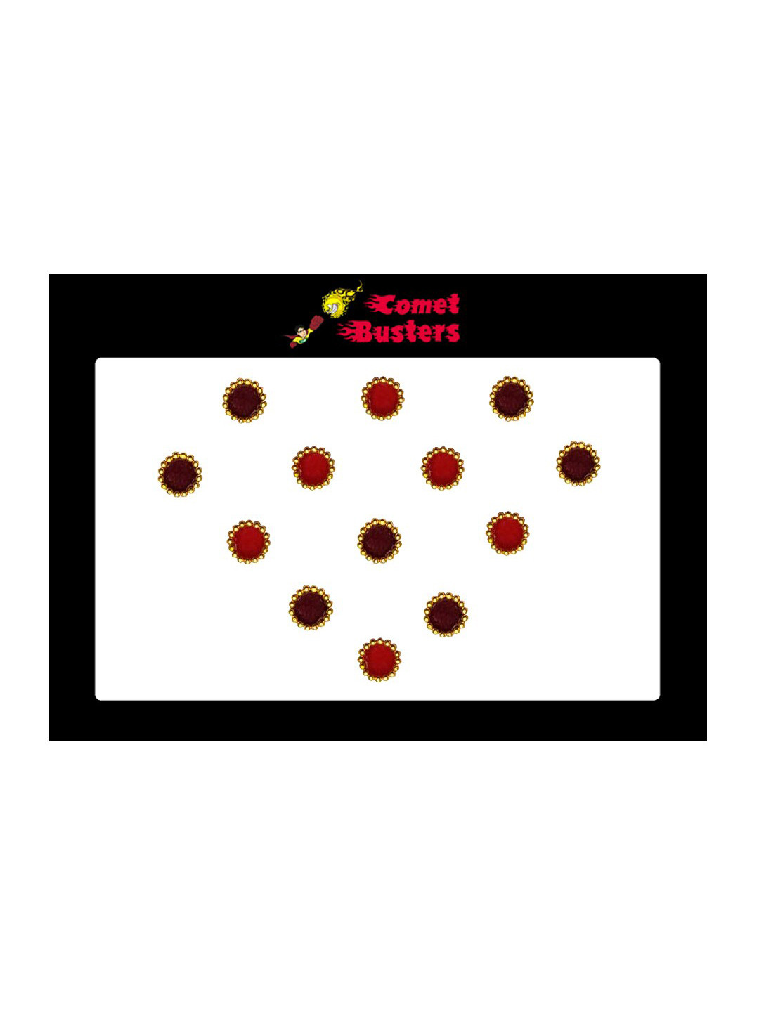 

Comet Busters 13 Pcs Red & Brown Circular Shaped Beaded Bindi