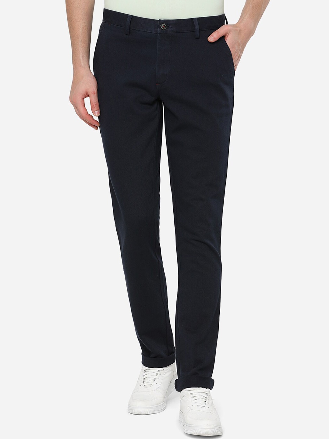 

JADE BLUE Men Blue Slim Fit Casual Trouser