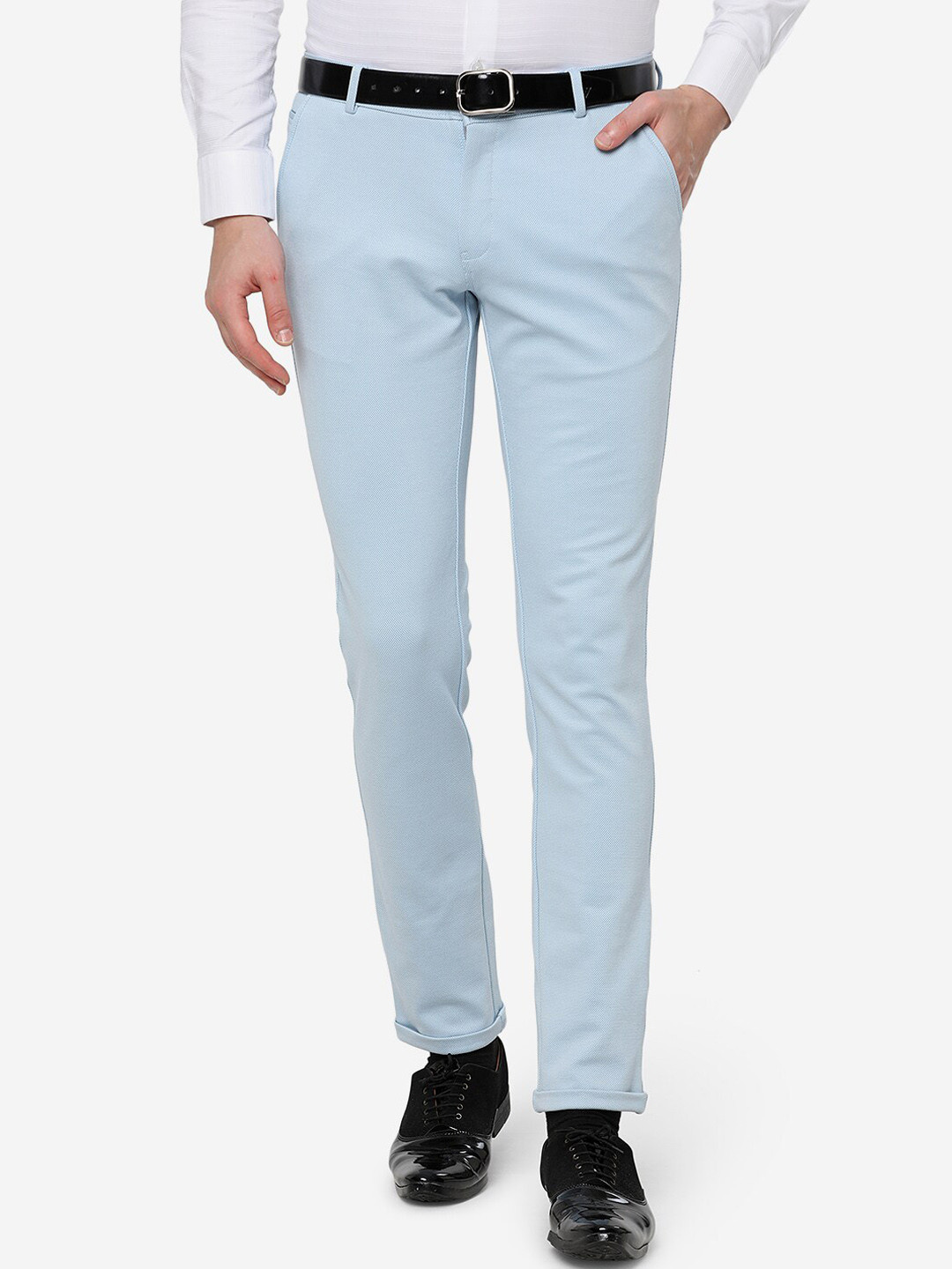 

JB STUDIO Men Blue Slim Fit Formal Trouser