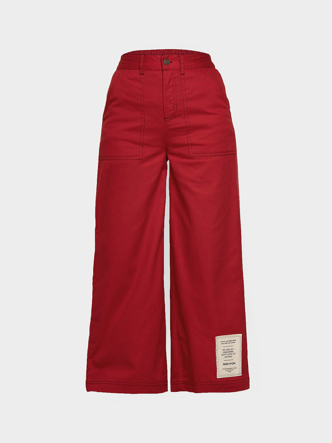 

Noh Voh - SASSAFRAS Kids Girls Red Comfort Straight Trouser