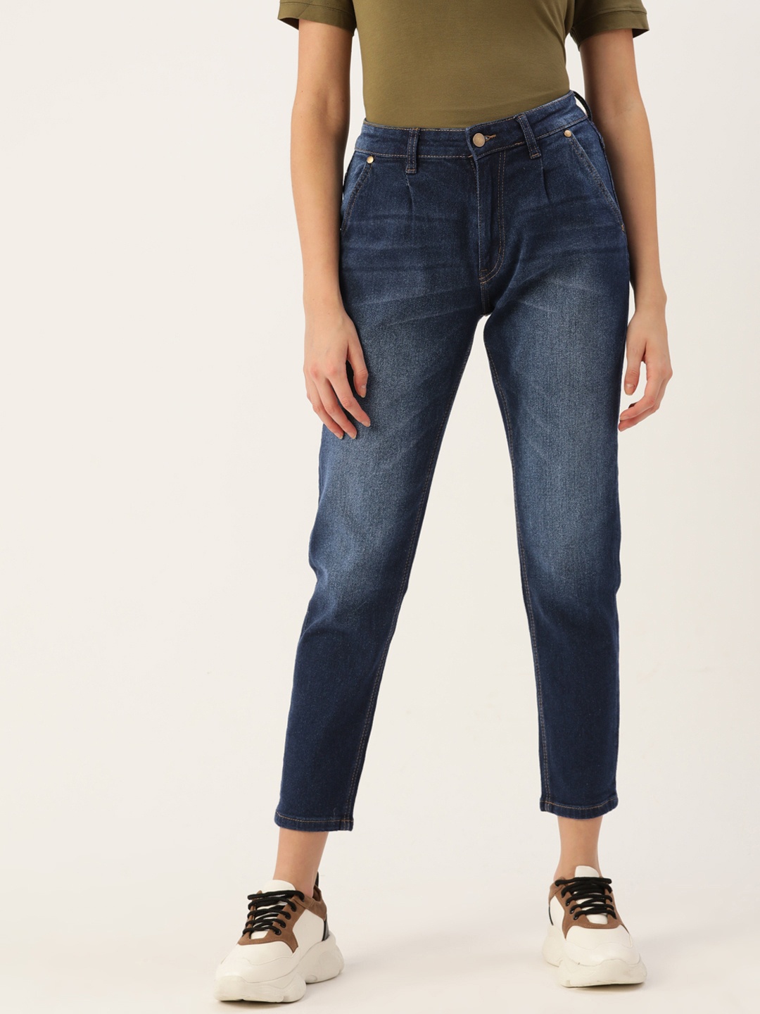 

DressBerry Women Navy Blue High-Rise Light Fade Stretchable Jeans