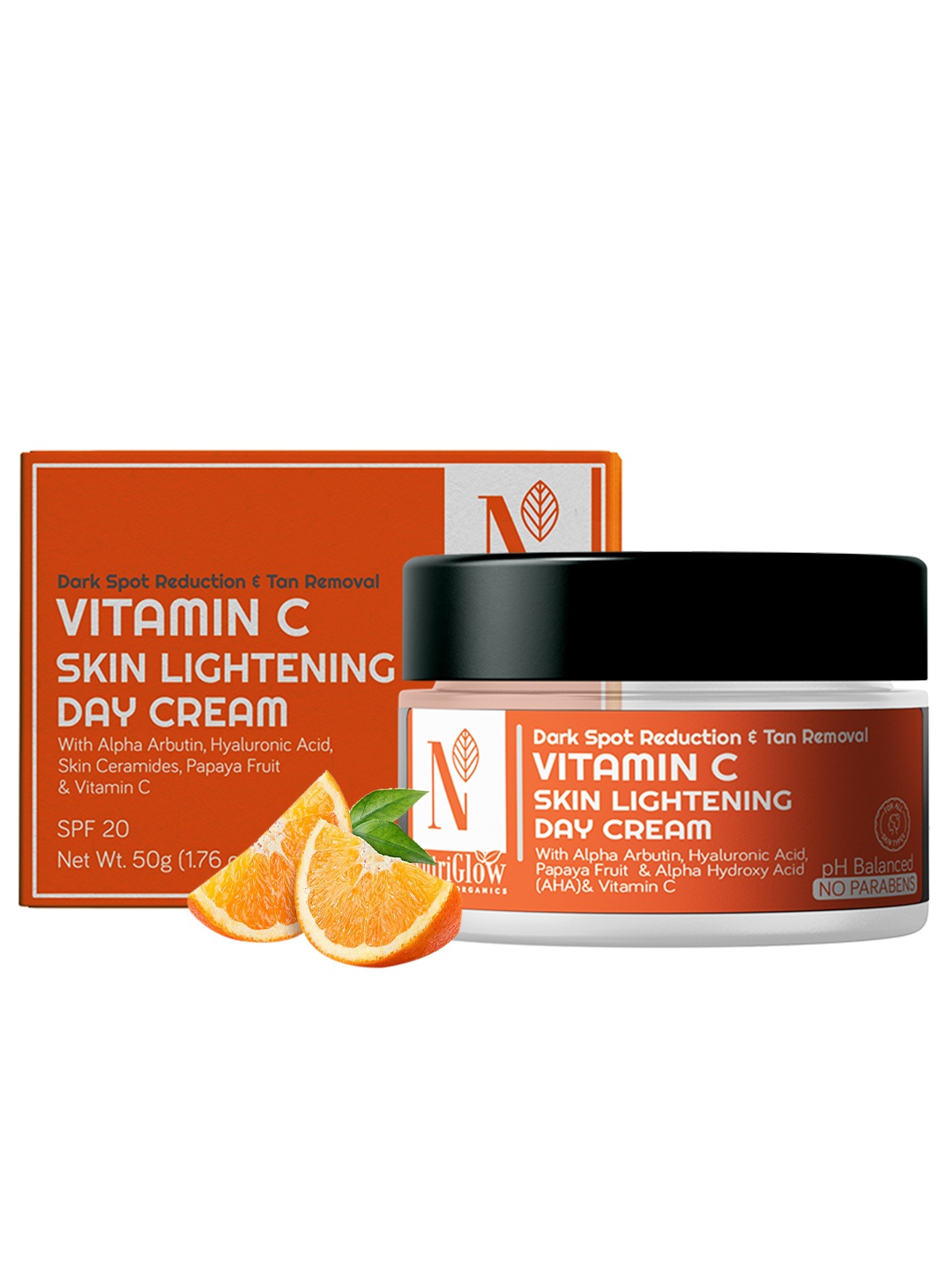 

Nutriglow Advanced Organics Vitamin C Skin Lightening SPF 20 Day Cream - 50 g, Orange