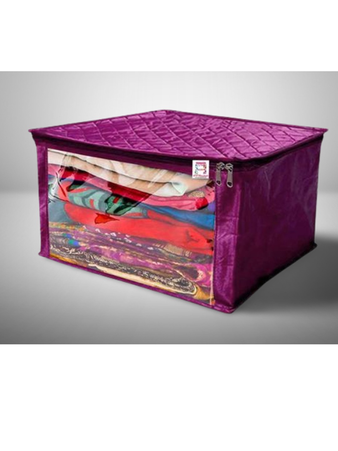 

atorakushon Set Of 6 Solid Cloth Storage Organisers Bag, Purple