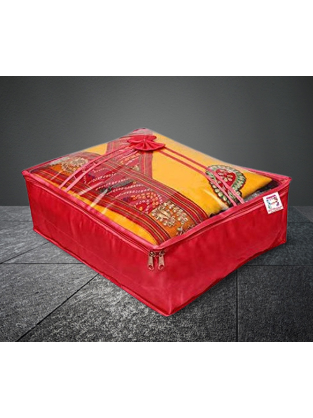 

Atorakushon Set Of 2 Maroon Solid Multi-Utility Organiser