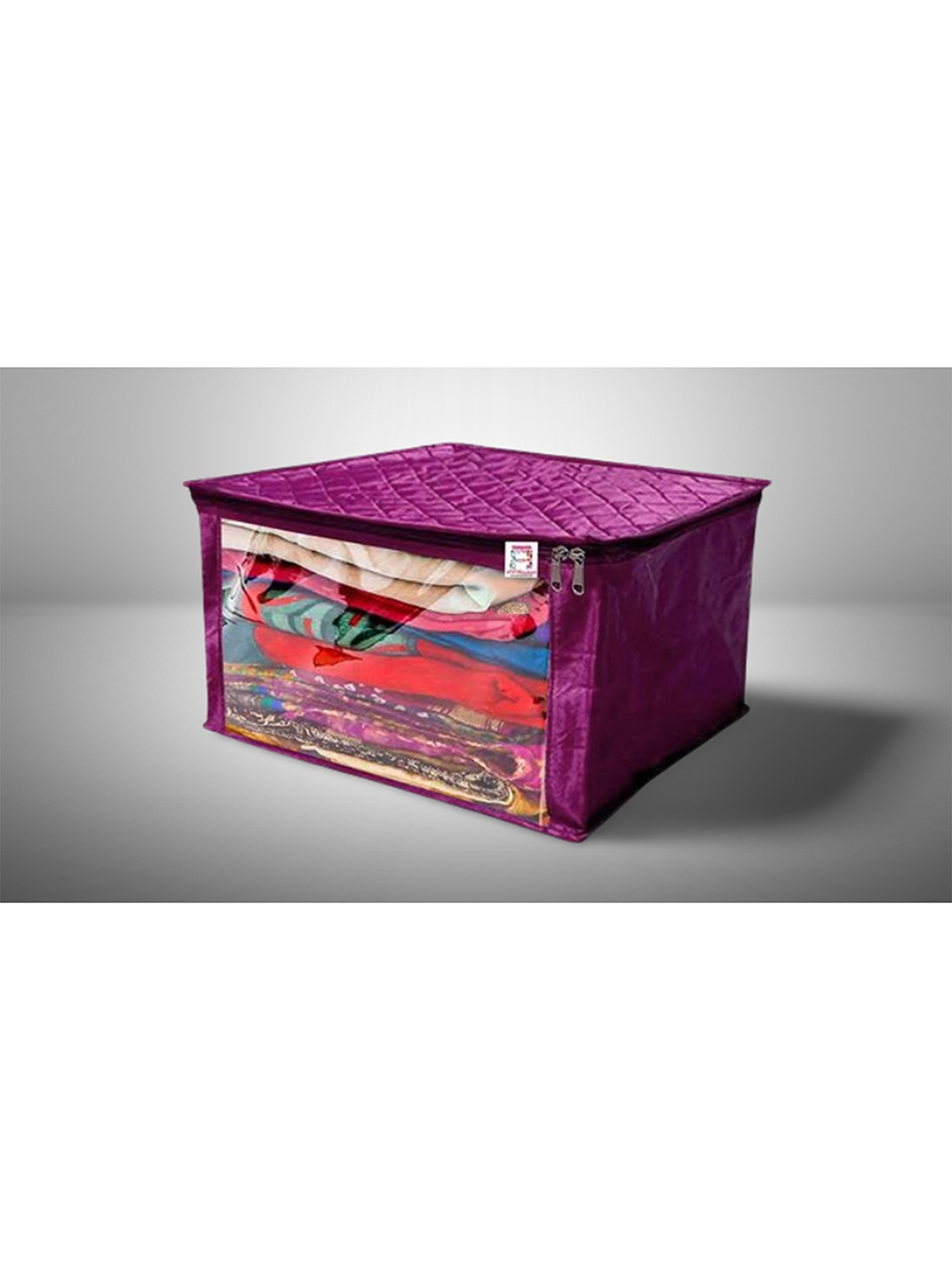 

atorakushon Set of 2 Purple Solid Saree Organizers