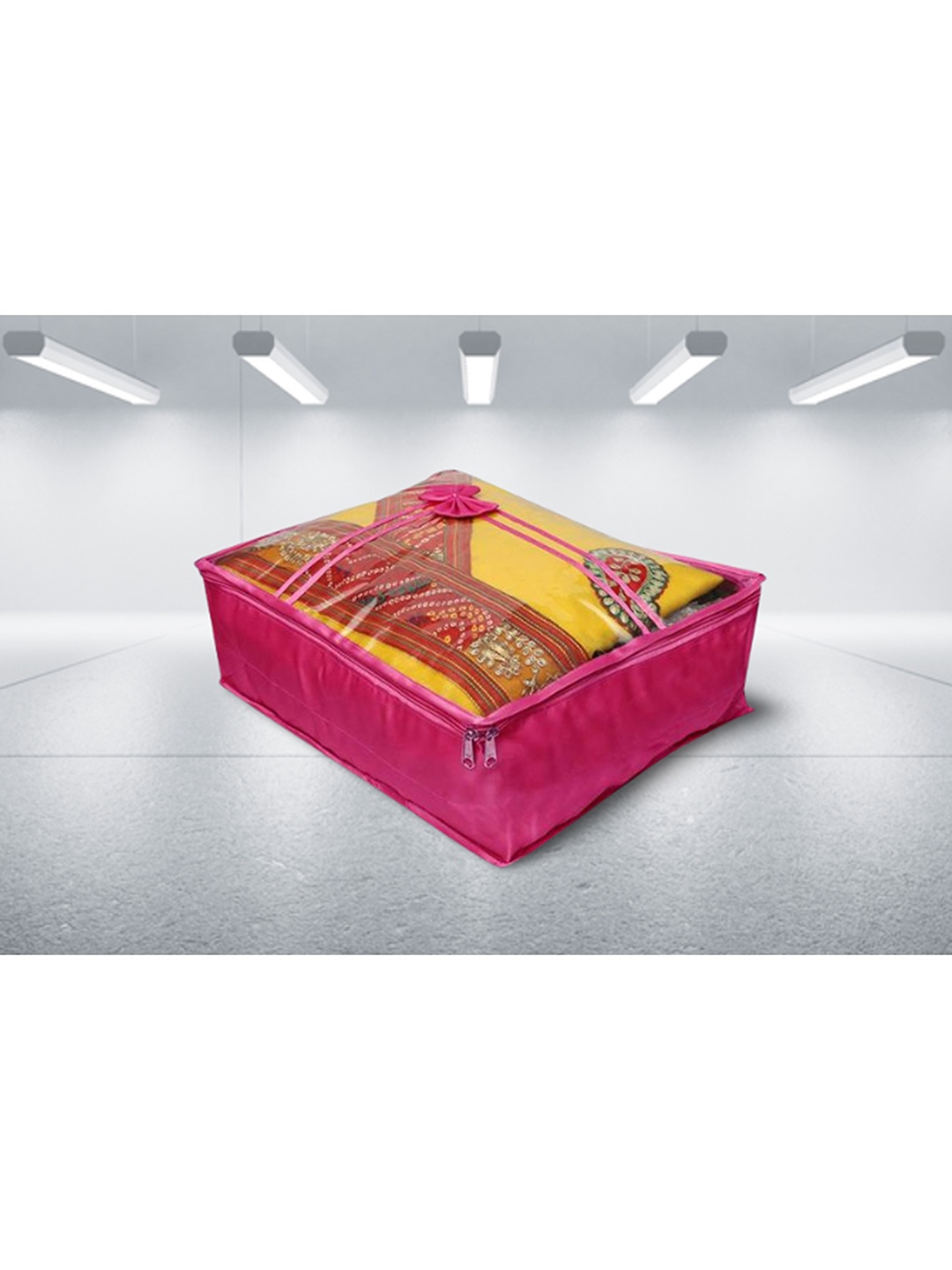 

atorakushon Set Of 8 Pink & Purple Solid Saree Cloth Organisers