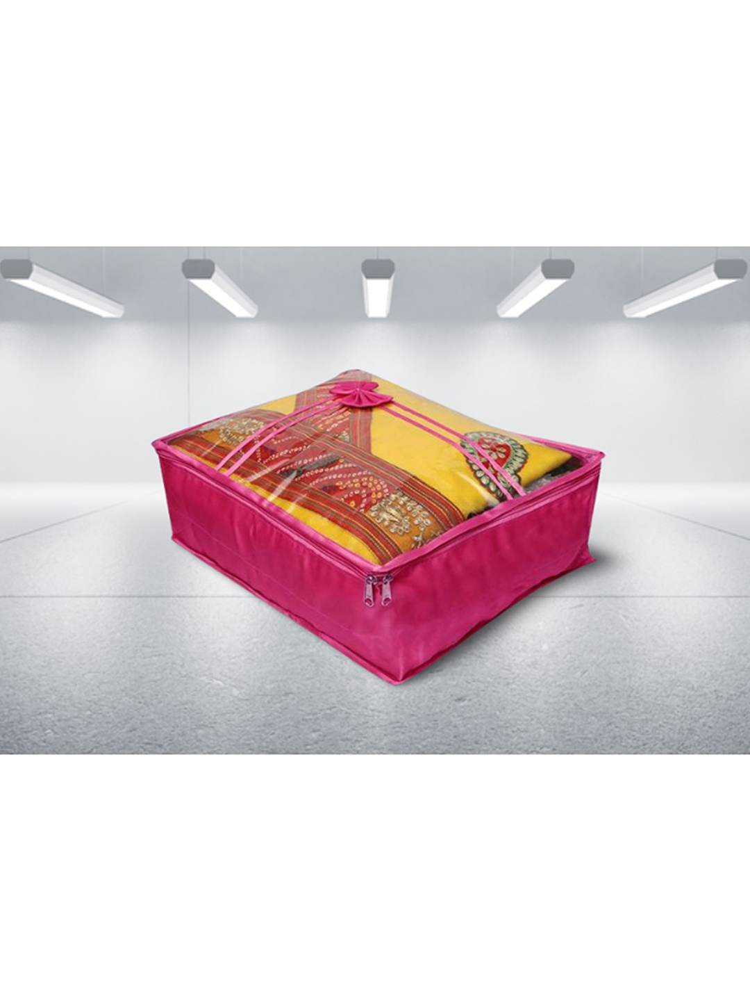 

atorakushon Set Of 10 Solid Saree Cloth Storage Organizer Bag, Purple