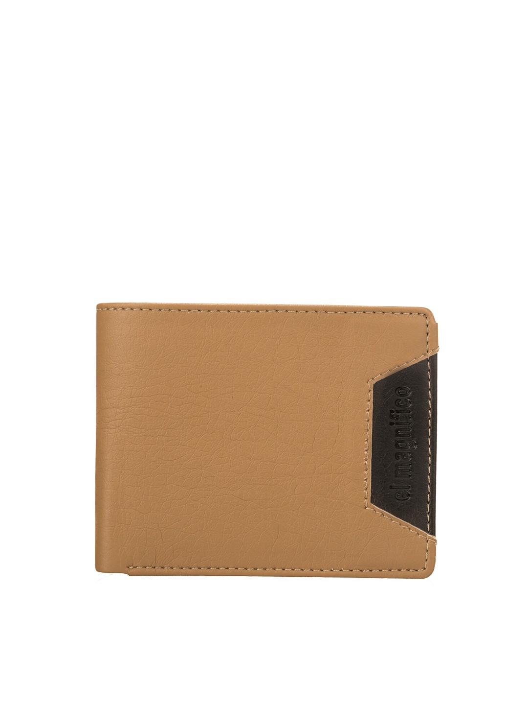 

EL MAGNIFICO Men Beige PU Two Fold Wallet