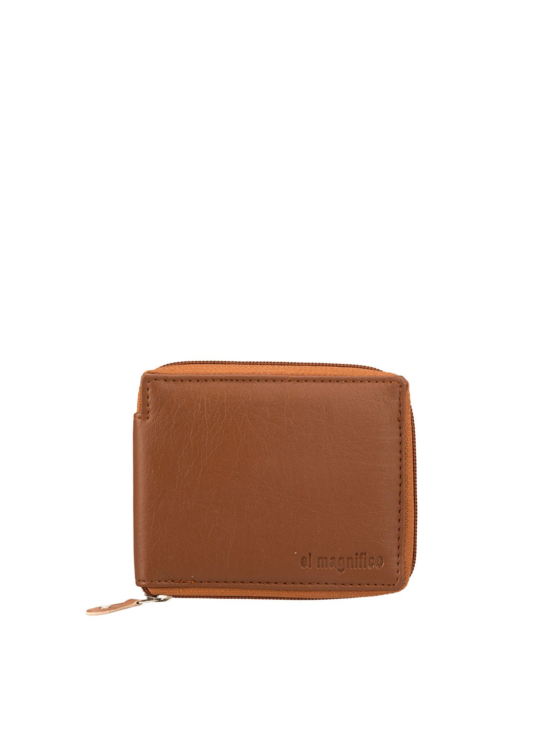 

EL MAGNIFICO Men Brown PU Zip Around Wallet