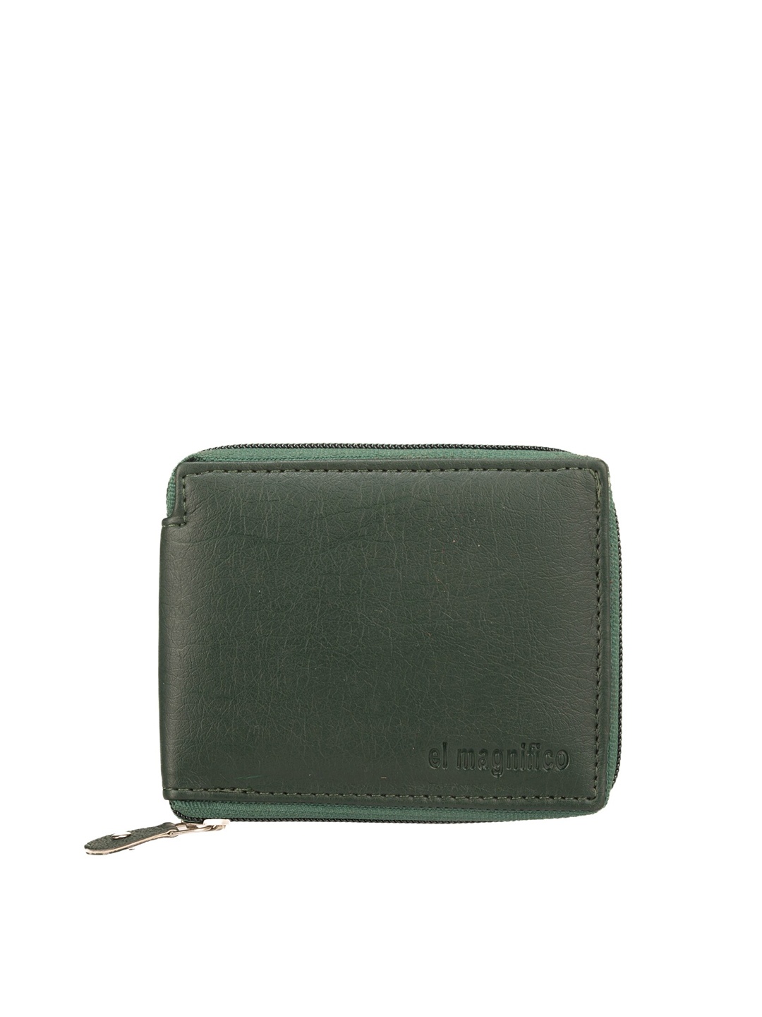

EL MAGNIFICO Men Green PU Zip Around Wallet