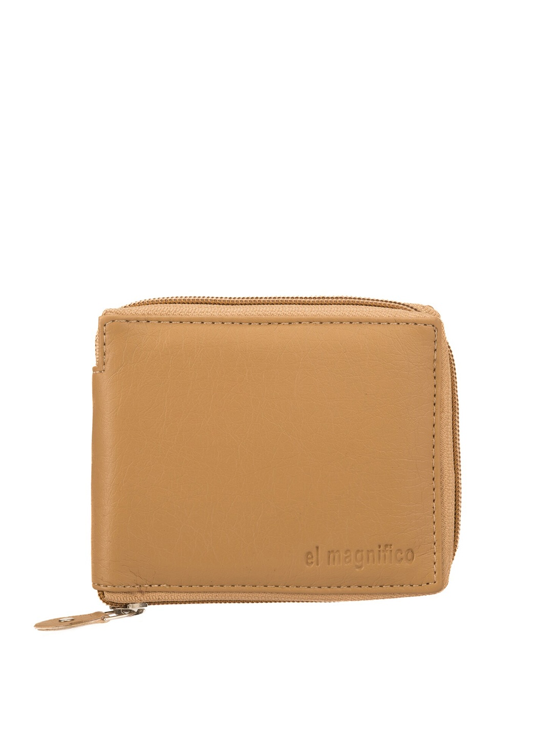 

EL MAGNIFICO Men Beige PU Zip Around Wallet