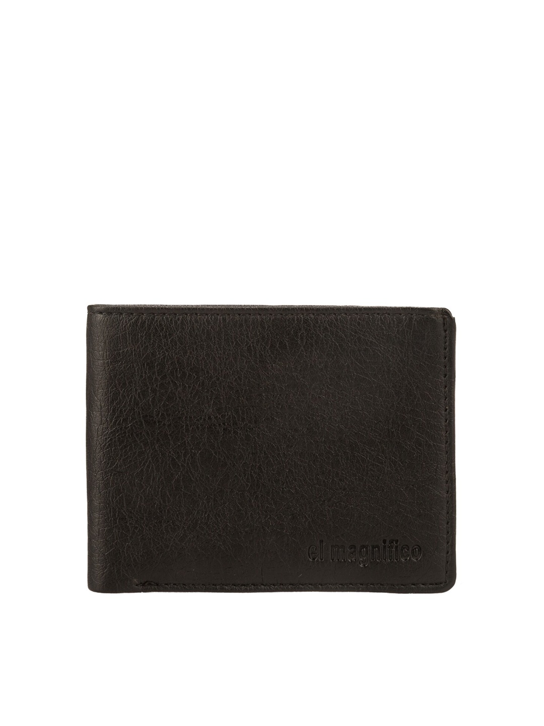 

El Magnifico Men Black Animal Cruelty Free Fashionable Italian PU Leather Wallet