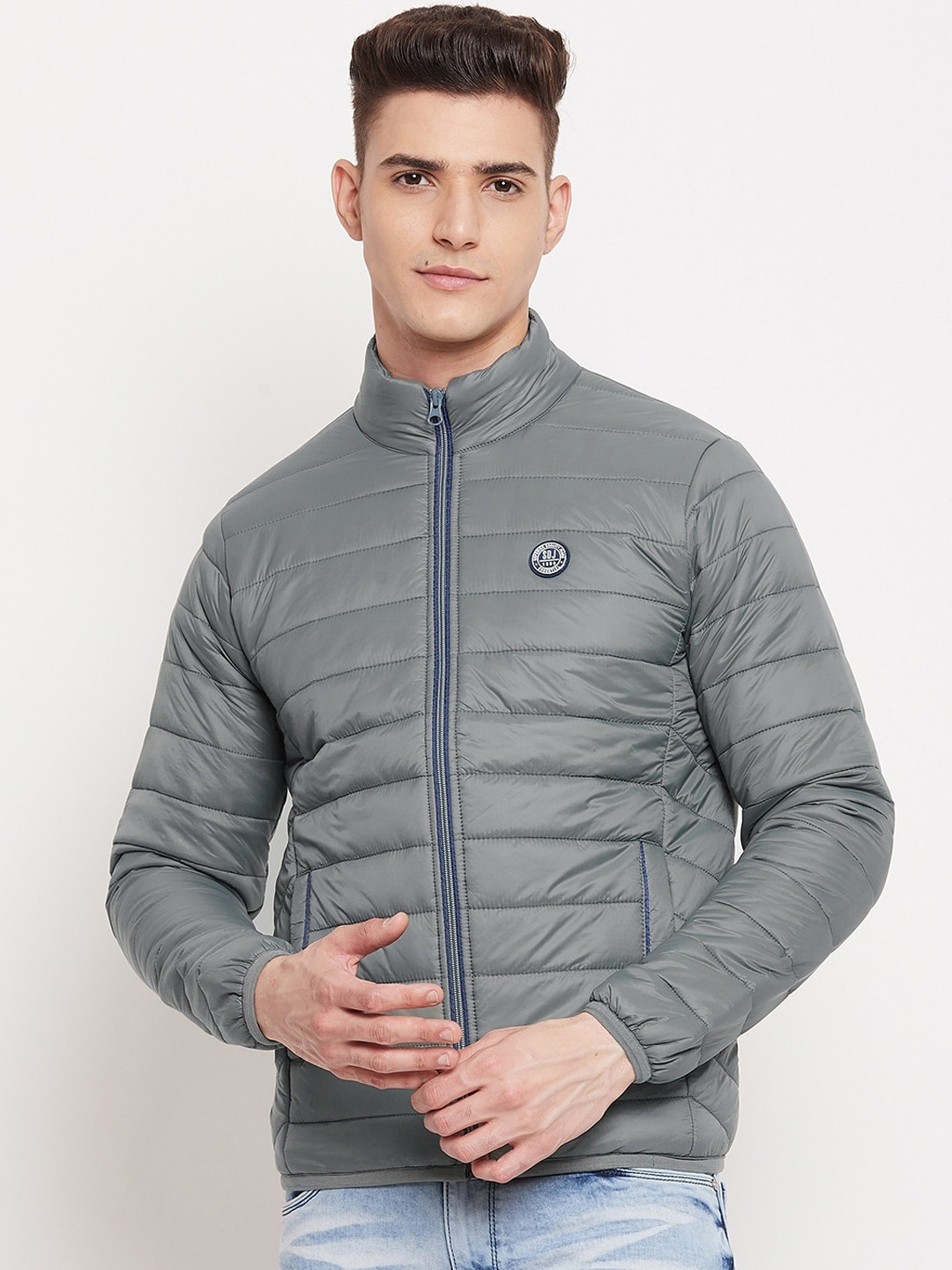 

Duke Men Grey Padded Jacket