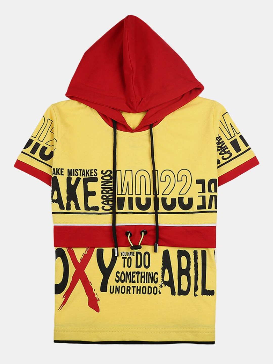 

V-Mart Boys Yellow Typography Printed T-shirt