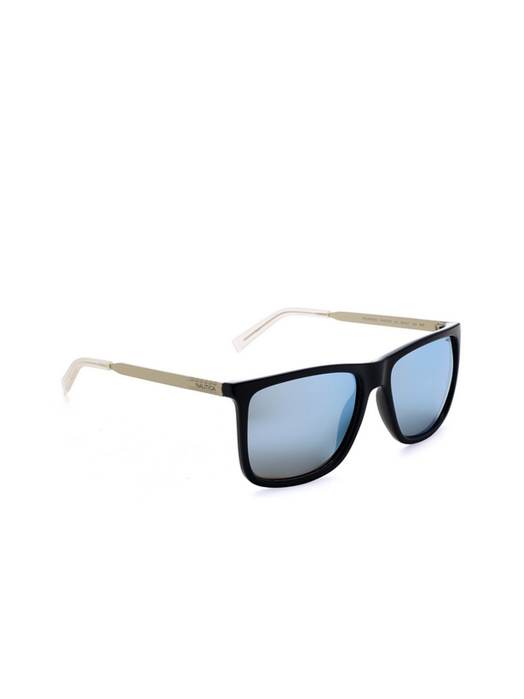 

Nautica Men Blue Lens & Blue Square Sunglasses with Polarised and UV Protected Lens