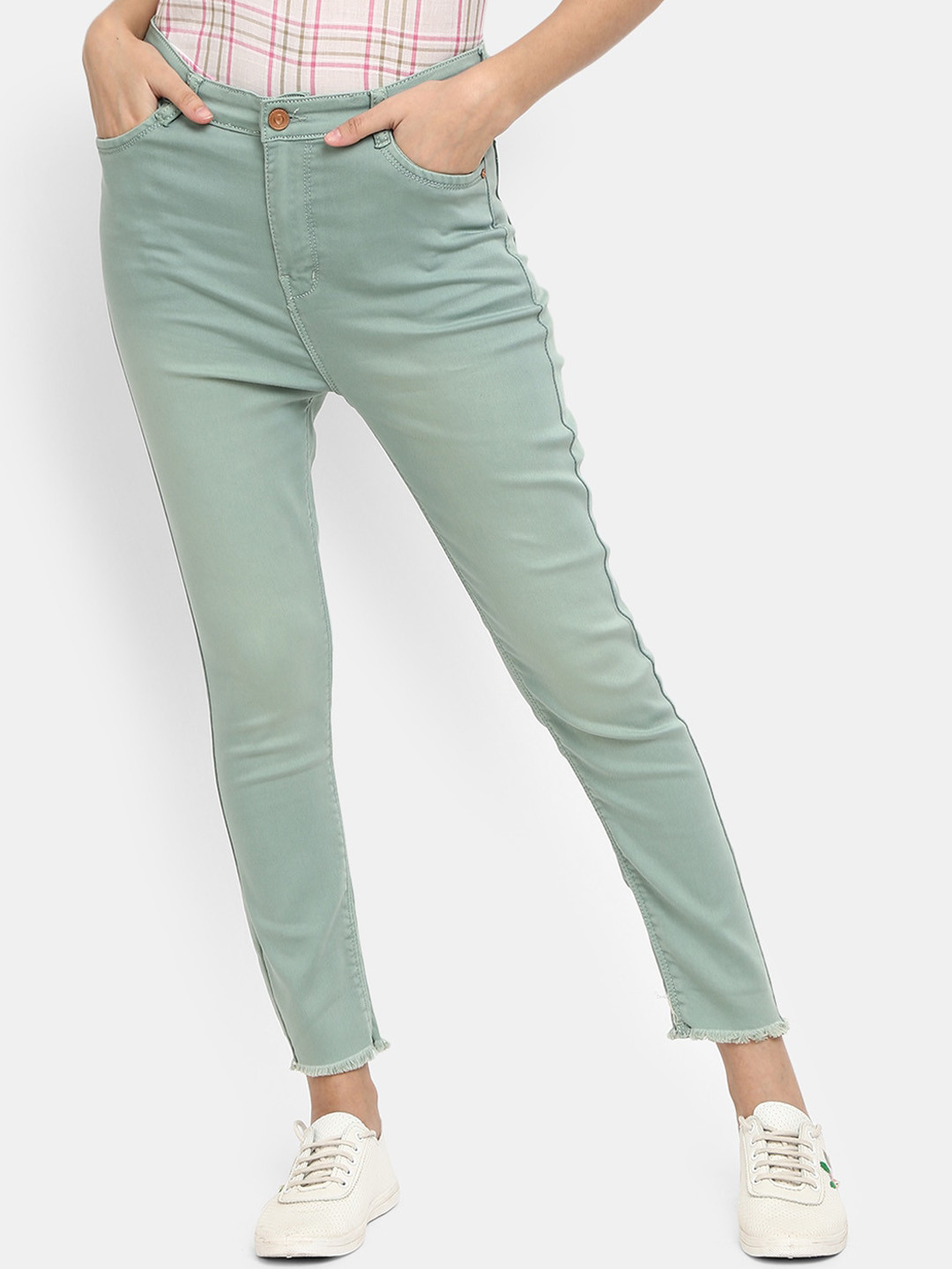 

V-Mart Women Green Classic Slim Fit Jeans