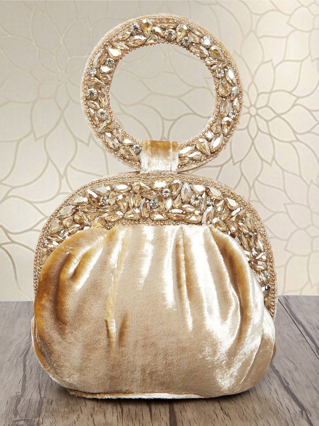 

Peora Gold-Toned Embellished Potli Clutch