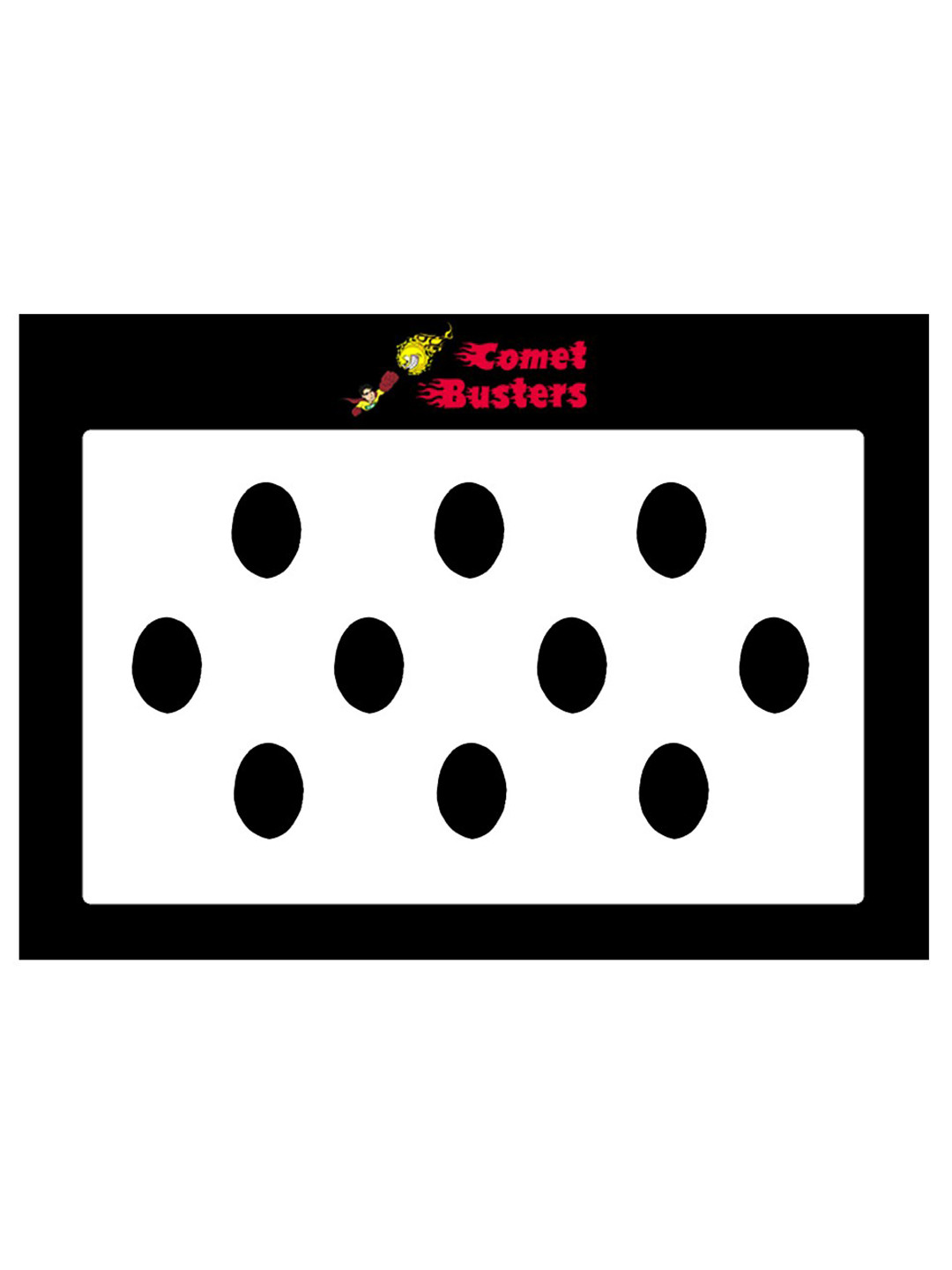 

Comet Busters Set of 10 Oval Bindis - Black