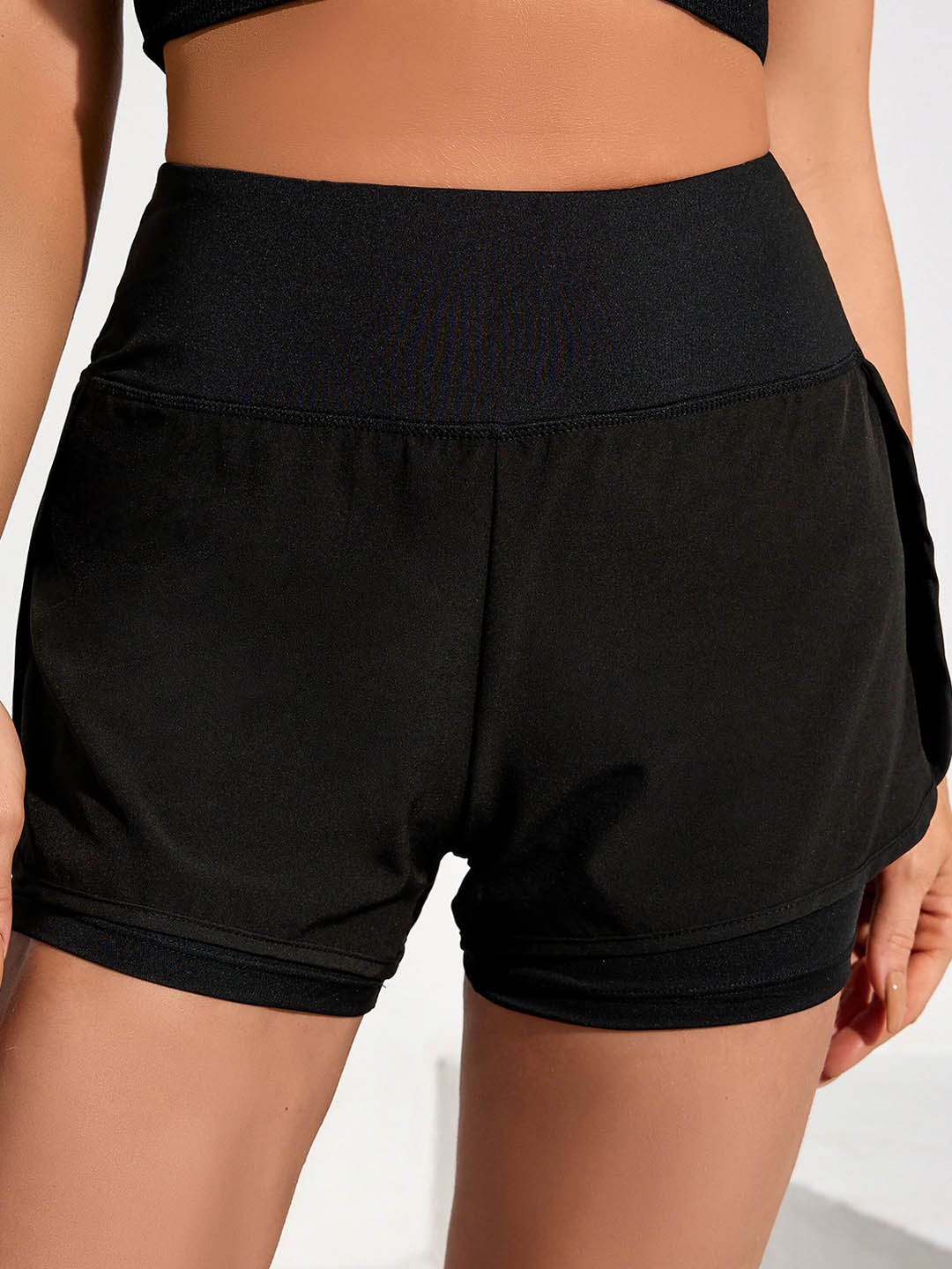 

URBANIC Women Black Sports Shorts