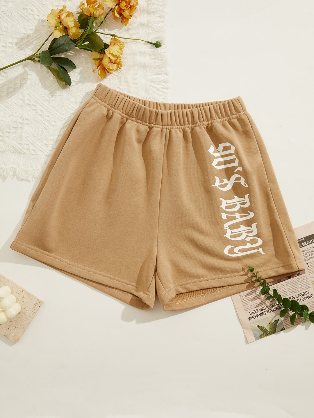 

URBANIC Women Khaki Wide leg Shorts