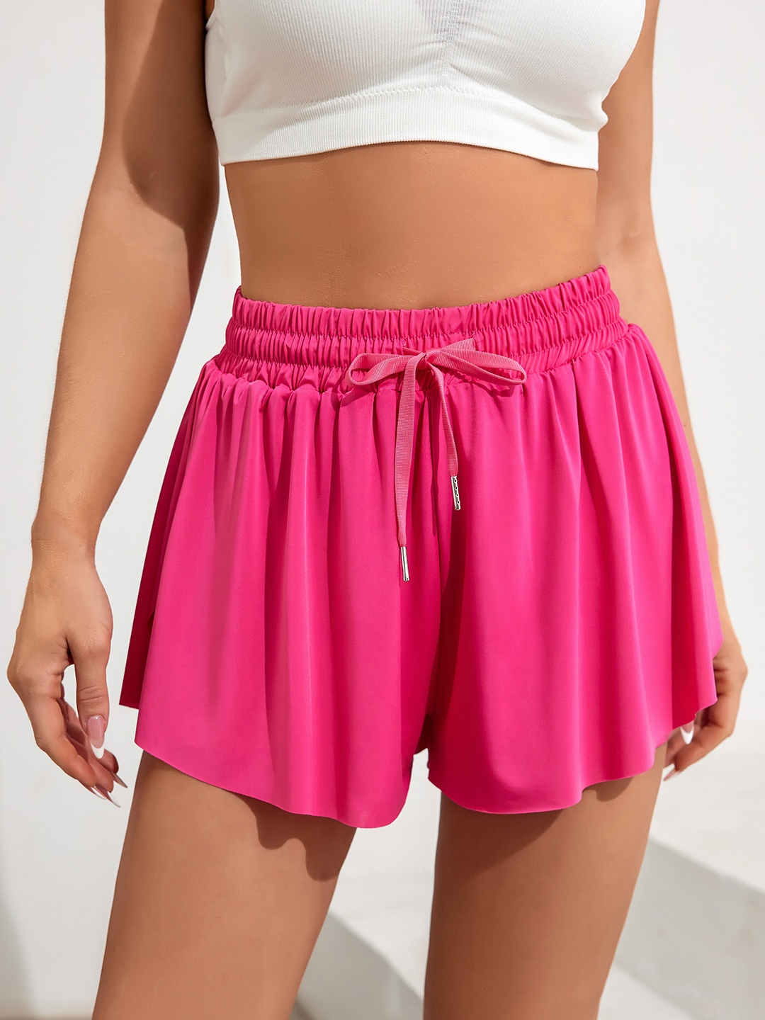 

URBANIC Women Rose Striped Shorts