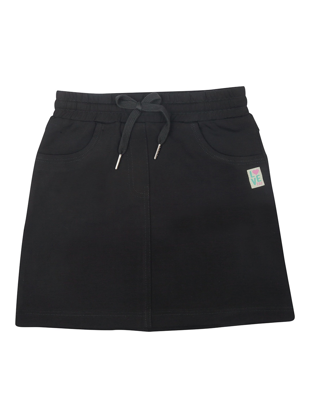 

Tiny Girl Girls Black Solid Midi Skirt